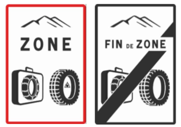 Panneaux d’entrée et de sortie des zones soumises à la Loi Montagne II