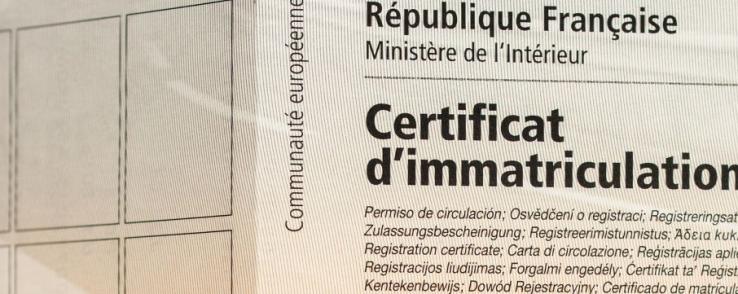 Certificat d'immatriculation